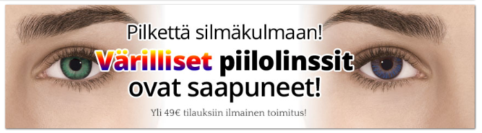 Pillaritnetista.fi värilliset piilolinssit
