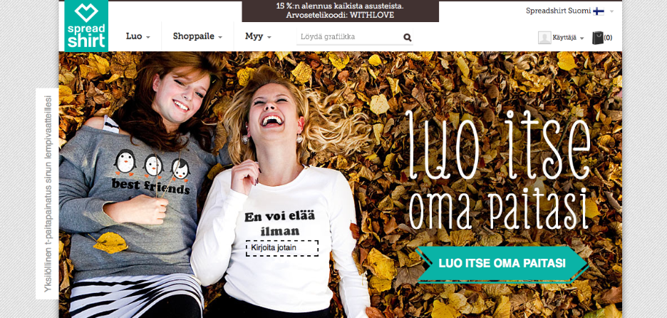 Spreadshirt verkkokauppa