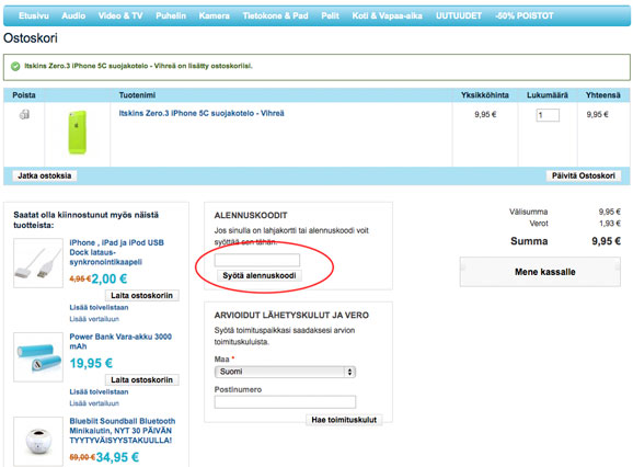 Digishop alennuskoodi