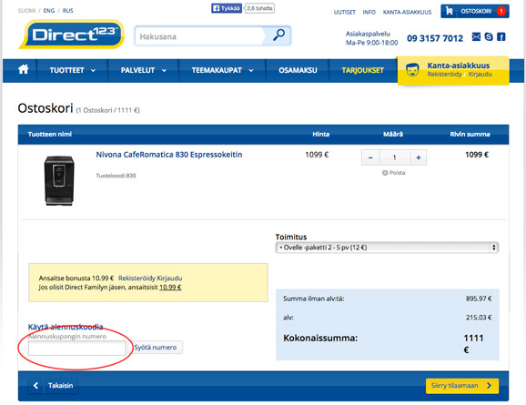 Direct123 alennuskoodi